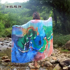 围巾定制, 汝拉服饰定制辣呼款围巾,具有设计能力印花围巾厂