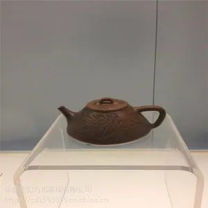 供应亚克力博物馆文物展示架 有机玻璃透明板文物罩 古董文物展示加工厂家