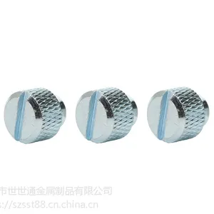 M3非标滚花一字槽手柄螺母，非标螺母定制，手柄螺母定制，世世通非标异型螺母定制厂家