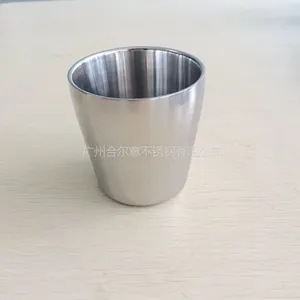 厂家直销 不锈钢双层杯 韩式杯 烧酒杯清酒杯 加厚防烫茶水杯