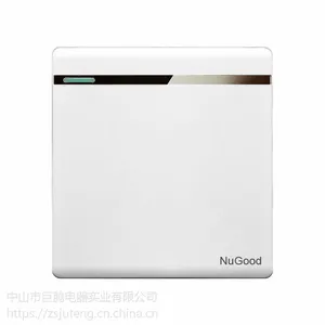 Nugood固帝V1白金银色大板连体系列一开单墙壁开关插座86型暗装