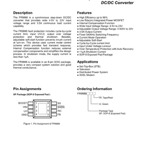 FR9888同步降压电源IC 5v2a车充电源ic芯片电源管理ic