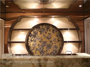 定制安装304彩色不锈钢酒店吧台 彩色不锈钢展示柜