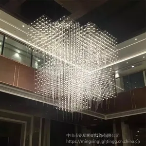 铭星灯饰 光立方吊灯客厅别墅大厅复式楼楼梯间长吊灯 楼中楼大吊灯欧式