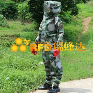 瑞蜂达尼龙迷彩防蜂服 马蜂衣 胡蜂 散热防喷毒 爬树防割 1.0加厚