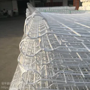 桥梁防抛网@卷圈护栏网@浸塑白色围栏网厂家