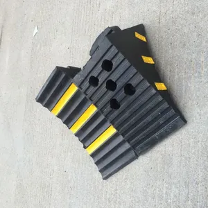 非戴克实心橡胶提环款止滑器 车轮定位器 止轮垫汽车三角木止胎器