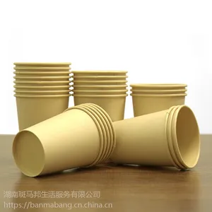 斑马邦原浆杯包邮加厚一次性纸杯整箱环保家用商务办公茶水杯子50只7盎司竹浆纸杯210ml