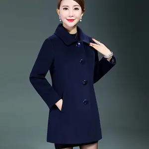 2017新款 女装呢子大衣韩版毛领中长款加厚羊毛呢外套 秋冬