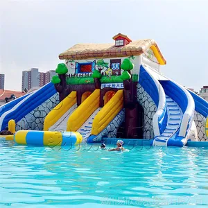 供应郑州易欣充气水滑梯厂家室外趣味水上儿童游乐园水滑梯趣味道具厂家