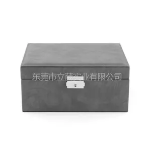 ***纯色皮革首饰盒 欧式复古小巧戒指耳钉耳环饰品收纳盒