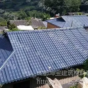 农村房屋盖上合成树脂瓦，再也不用上房捡瓦