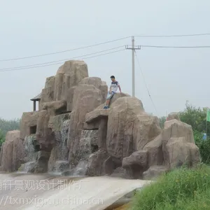 吉林自制水泥假山,萌轩景观,自制水泥假山盆景