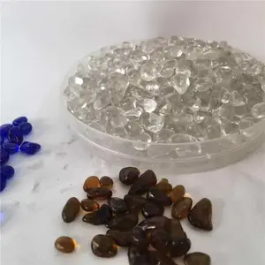 供应 不规则彩色玻璃珠 造景装饰玻璃制品玻璃球 家装建材地坪彩色透明玻璃珠