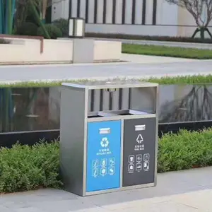 河南批发环保2分类果皮箱垃圾桶厂家,3分类户外垃圾箱现货供应