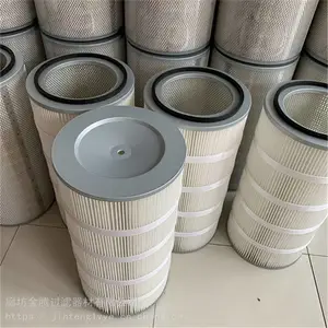 金腾现货供应320×220×600 PTFE覆膜聚酯长纤维除尘滤芯 防静电防水防油除尘滤筒