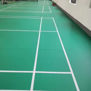 羽毛球场地板胶 PVC塑胶材料 羽毛球场建设 天津羽毛球场地施工 运动地胶施工