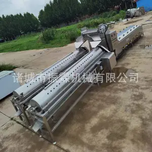 商用大型鸡爪分割机 凤爪切半机 食品切割机 鸡爪残爪切割机 振霖鸡爪处理成套设备