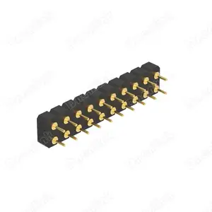 德能3.0pogo pin弹簧针H2.5双排180度连接器 平面