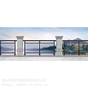 佛山河道市政护栏别墅欧式铝艺栏杆围墙栅栏庭院铝艺围栏阳台护栏定制