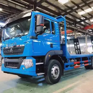 重汽豪沃150挖机平板车 5米6挖机板车全国可上户