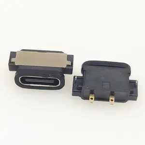 TYPE-C 2P焊线母座 防水充电简易接口 小家电 电动牙刷连接器