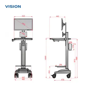 VISION 移动推车 24009x01| 铝合金材质 支持OEM/ODM定制
