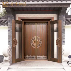 厂家直销欧式手工焊接纯铜门 别墅庭院大门