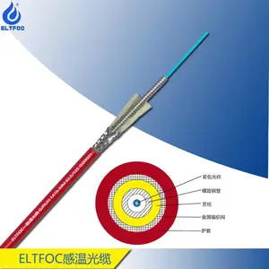 螺旋铠装型测温光纤 GJFKJH室内外型分布式感温光缆 非金属充油管型测温光纤