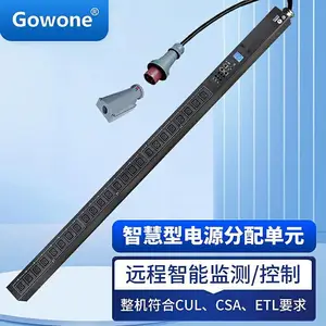Gowone 购旺三相415V 125A电源插排24位20A C19智能PDU美国UL认证带远程控制