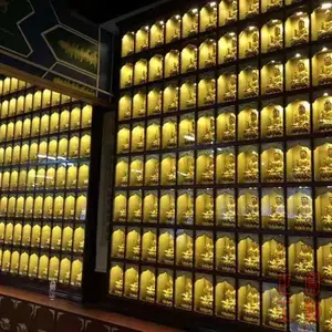 正圆制作佛龛厂家 千佛殿木质佛龛 万佛殿佛龛 寺庙地宫铝合金佛龛