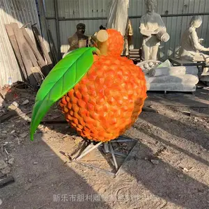 烤漆荔枝雕塑制造商制造厂家 广西荔枝雕塑工艺服务商