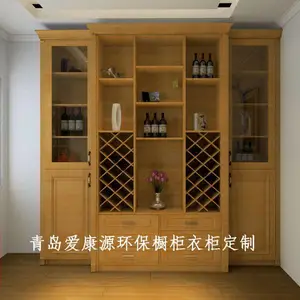 青岛整体橱柜 黄岛橱柜工厂 价格品质合理 书柜酒柜 展柜定制