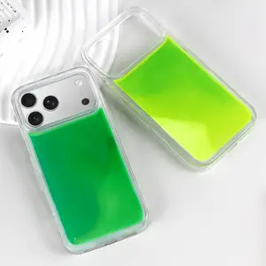 来图定制流沙闪粉手机壳工厂适用于 iPhone18 17、16、15 Pro Max 流沙夜光手机保护壳