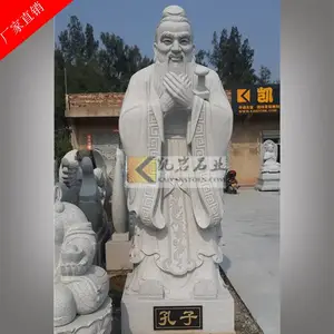 高品质石雕孔子 校园人物雕塑 花岗岩定制 福建石雕