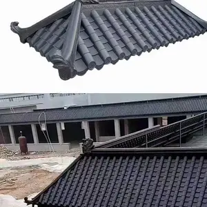 大连仿古别墅门头瓦 轻体木屋瓦 双面围墙瓦 仿古墙头瓦 室内仿古装饰瓦 安装方便 节约成本