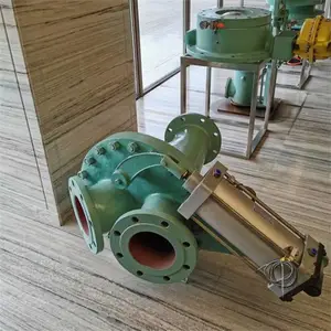 BZ645TC-10C DN65法兰陶瓷气动三通分路阀