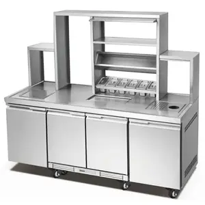 冰立方商用奶茶柜 WF18-D多功能直冷冷冻柜 1.8米奶茶店多功能操作台