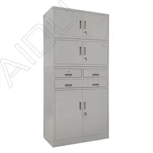 上海工厂直送供应AD-G-0108A 加厚中三斗档节柜办公钢柜办公分体中三抽文件柜