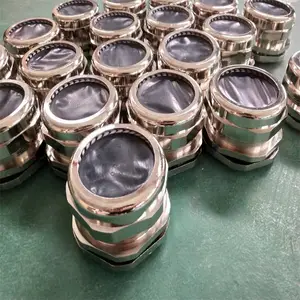 不锈钢电缆防水锁头电缆固定头压盖防尘锁线金属葛兰M27*1.5