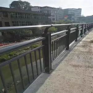 博赛元镀锌管桥梁防撞护栏201不锈钢复合管河道景观栏杆可定制