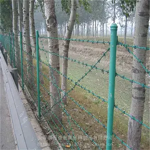 圈山刺绳 包塑刺铁丝 万泰刀片刺绳价格