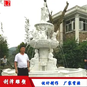 欧式喷泉雕像 大理石水钵水池景观 花岗石大型喷泉设计