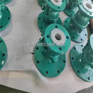 FQ41F46-16C DN80/150 铸钢衬四氟放料阀 FQ41F46 釜底放料阀
