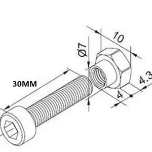 M6*25mm白锌螺丝组