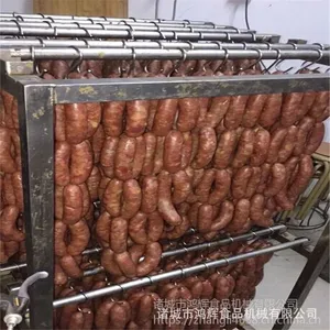 小型香肠烘烤炉供应30型内置发烟豆干烟熏炉牛肉干烟熏炉