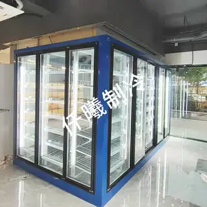 进口水果饮料冷藏保鲜展示后补式冷库可按照图纸定制安装