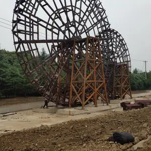 湖北户外景观水车制作厂家防腐木景观水车尺寸电动景观水车结构图款式价格