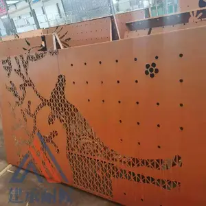 红锈耐候钢锈板花盆树池篦子耐候钢雕塑室外景观小艺术品现货,耐候锈钢板