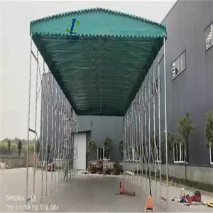 定做推拉篷布_长葛大型电动推拉棚定做悬空雨篷